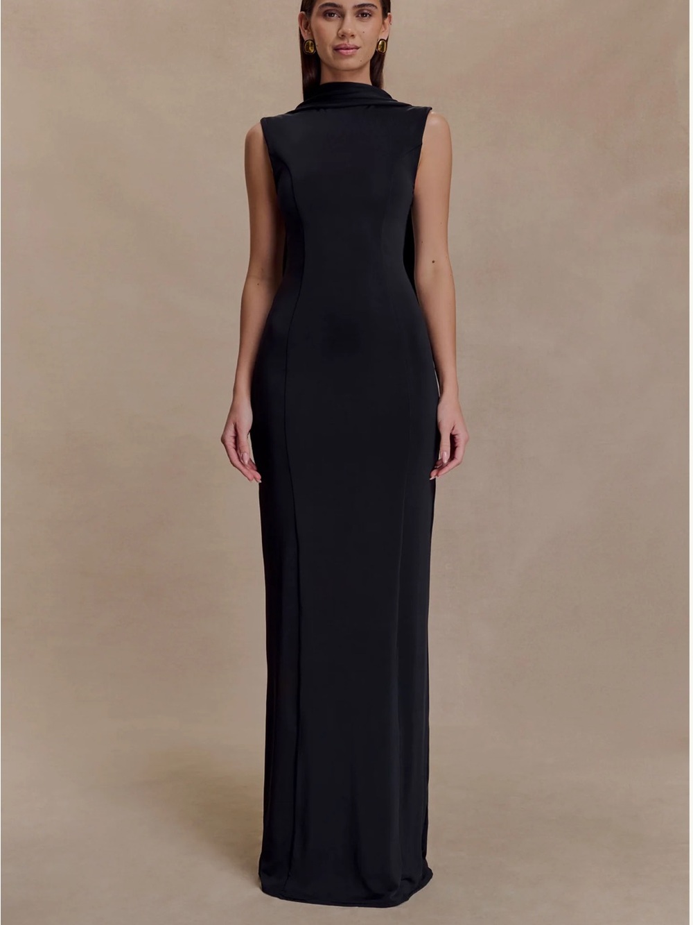 Wisteria - Slinky Maxi Dress with Scarf